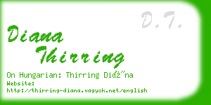 diana thirring business card